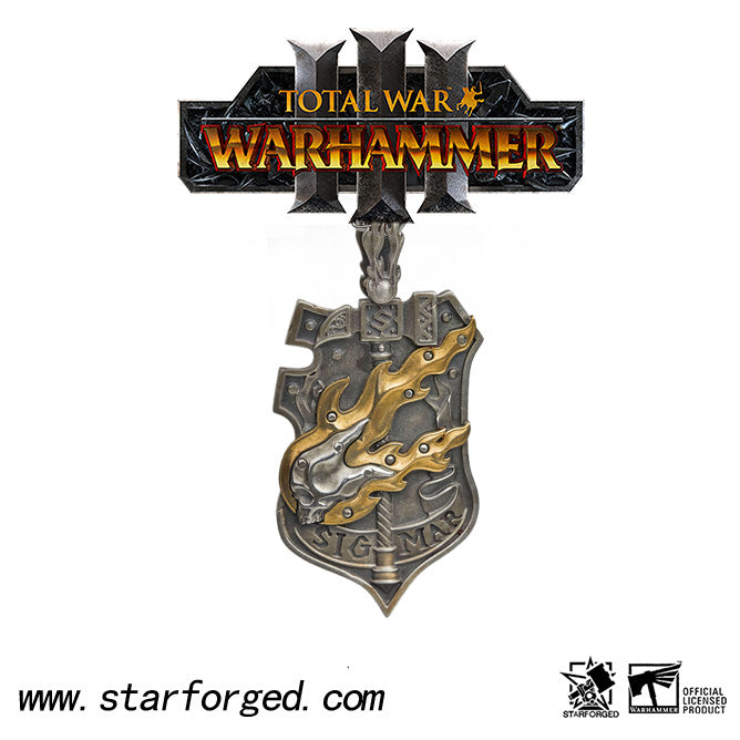 Warhammer Total War 3 Pendant Crest of Sigmar Knights Badge Necklace by Starforged
